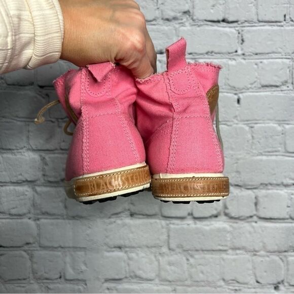 NEW Blackstone bright pink canvas high top lace up sneakers size 38 - Picture 6 of 13